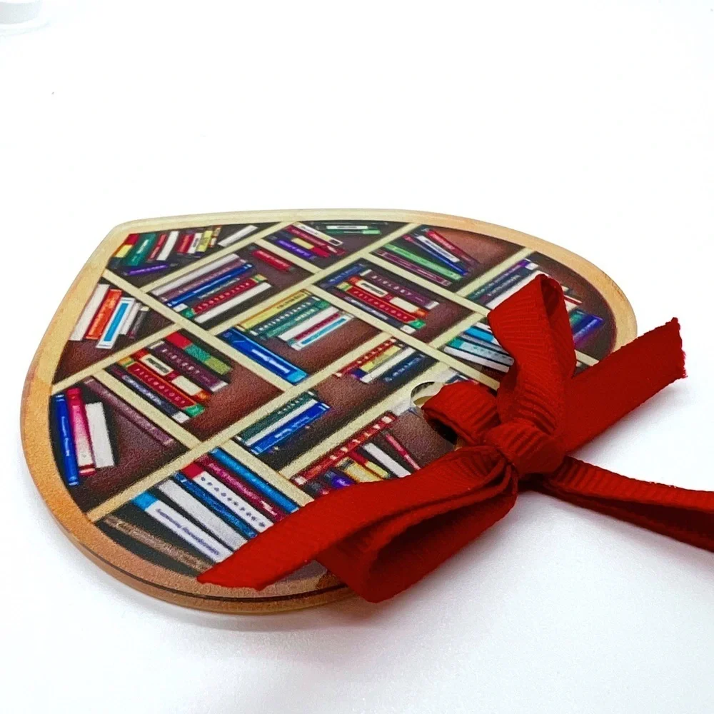 Book Club Ornament, Book Ornament, Christmas Ornament, Sublimation, Librarian